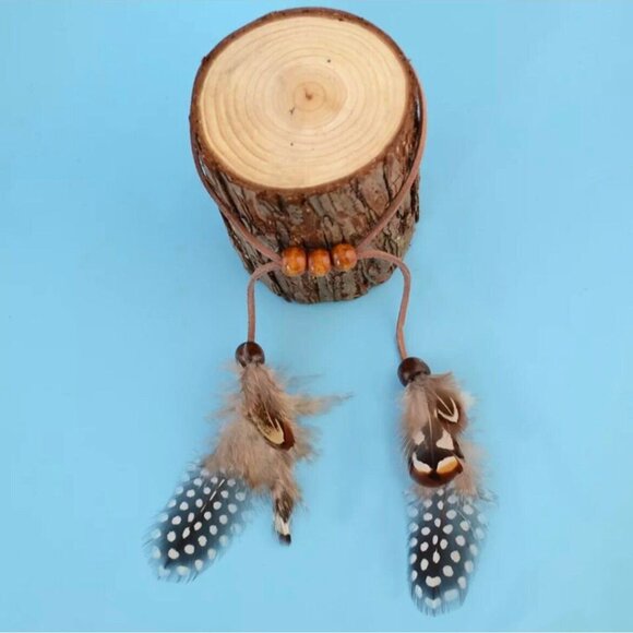 Armlet feather brown upper arm cuff bracelet big armband rainbow bracelet boho - Picture 5 of 5